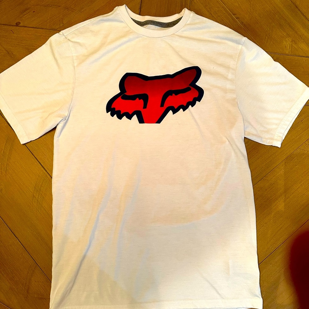 Fox Racing, Men’s Medium, White with Red Logo